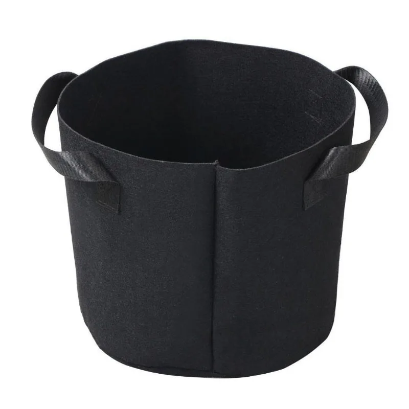 Potato Grow Bags Aeration Black Non-Woven Fabric Pots With Handles Vegetable Planting Bag Seedling Flowerpot Round Plant Garden 