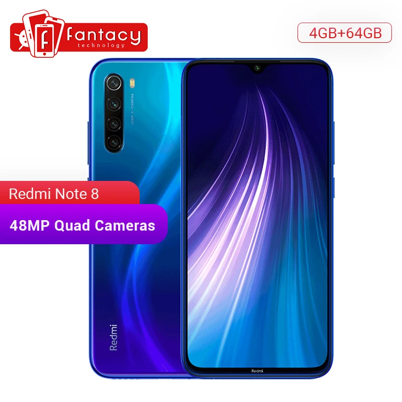  New Global ROM Xiaomi Redmi Note 8 4GB 64GB 48MP Quad Camera Smartphone Snapdragon 665 Octa Core 6.