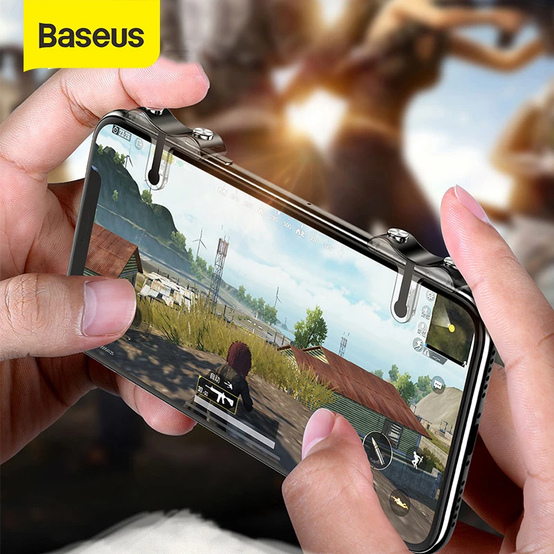Baseus For Pubg Mobile Gamepad Joystick L1r1 Mobile Phone Game Shooter Controller Trigger Fire Button Handle For Iphone Android Gamepads Aliexpress
