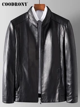 

COODRONY Brand 100% Sheepskin Genuine Leather Jackets Men Clothes Spring New Arrival Stand Collar Soft Casual Zipper Coat Z8086
