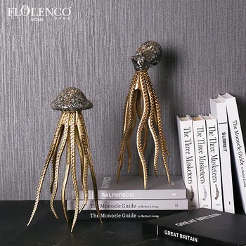 

2pcs Simple design crafts of Octopus shell fragments model room fashion home decoration accessories for living room