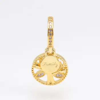

Authentic 925 Sterling Silver Charm New Life Tree Gold Creative Pendant Fit Pandora Women Bracelet & Necklace Diy Jewelry