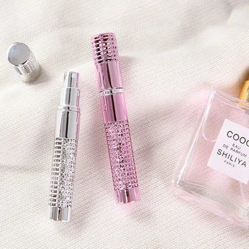 

5ml Portable Mini Travel Perfume Bottle Atomizer For Spray Scent Pump Case Metal Refillable Bottles Accessories DW