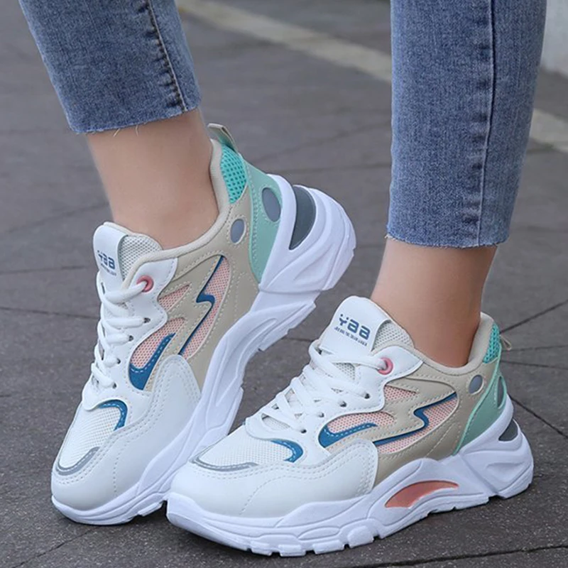 Fashion Women's Winter Sneakers 2021 Platform Sports Shoes White Chunky Sneakers Vulcanized Casual Shoes Tennis Female Basket 2