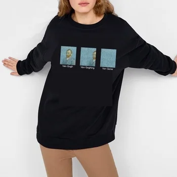 

PUDO-XSX Autumn Winter Unisex Women Men Hoodies Van Gogh Van Going Van Gone Graphic Sweatshirt Christian Art Aesthetic Hoodies
