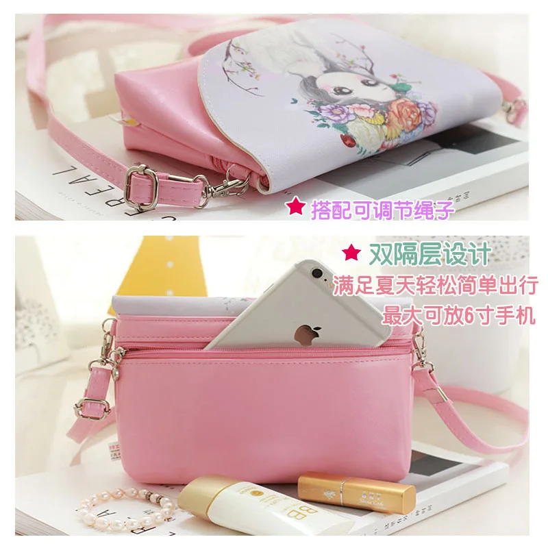  Miyahouse Fashion Children Cartoon printed Shoulder Bags Mini Women Satchel Portable Bag Small Trav - 4000340581180