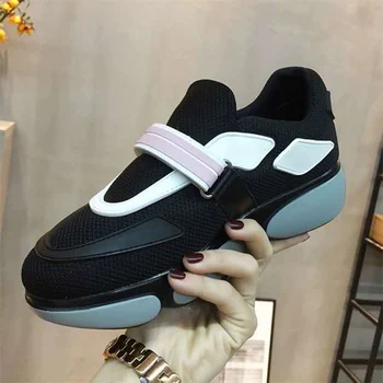 

VALLU 2020 spring and autumn new comfortable breathable mesh light outsole color matching film wild casual women's shoes