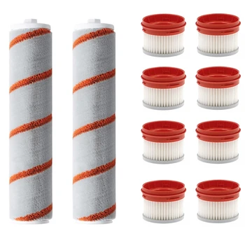 

-10PCS Roller Brushes Hepa Filter Replacements for Xiaomi Dreame V9 Cordless Handheld Vacuum Cleaner