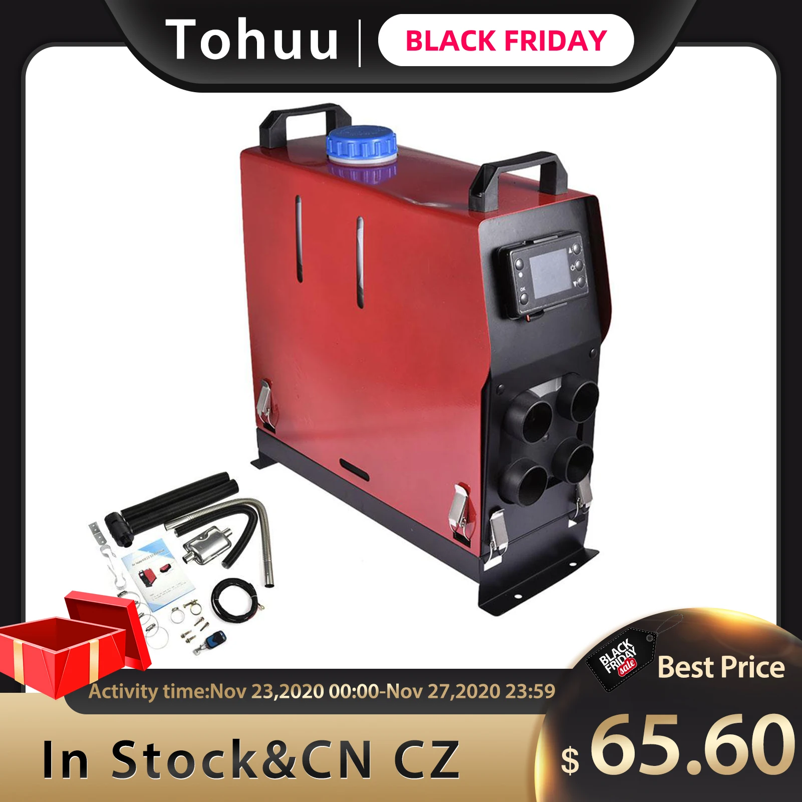 12V 5000W Air Diesel Heater All in One Machine Single Hole LCD Monitor Heater Diesel Parking