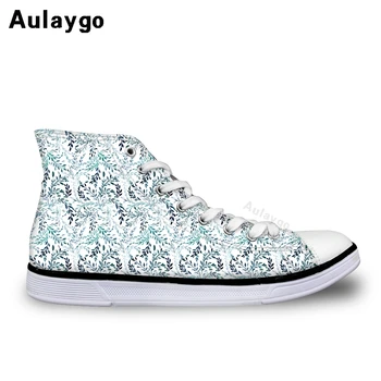 

Aulaygo Classic Boys Girls Kids Shoes Willow Garden Pattern Canvas Casual Children Soft-Sole Korean-style High Top Outdoor Flat