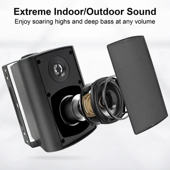 Herdio 2 Pair Bluetooth Speaker 4 Inch 200W Wireless Stereo Subwoofer Music Full Range Audio Bass Loudspeaker For Home Theater 5