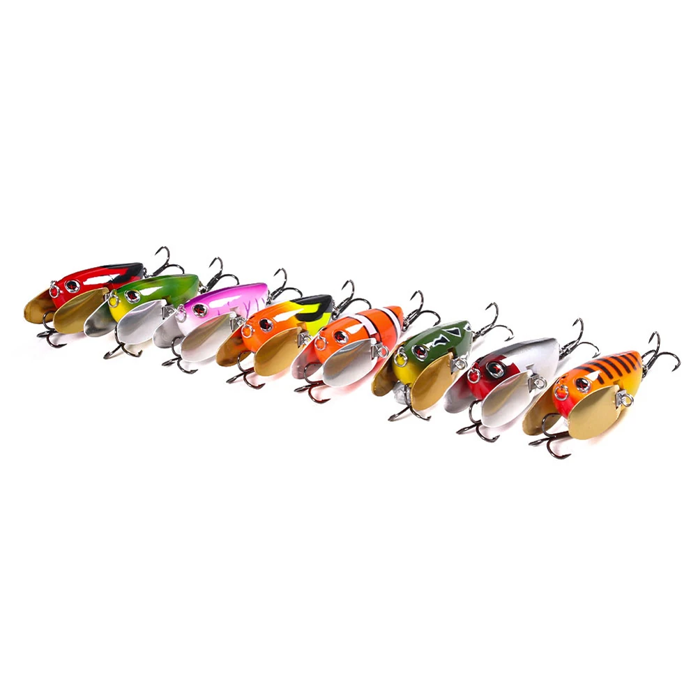 Рыбалка поплавок, Crankbait рыбалки приманки 6 см 12,5 г плавающий воблер, твердая, встроенный в транспортное средство искусственные приманки с металлических крыльев