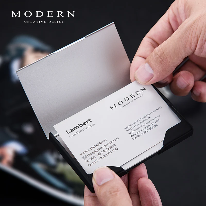 Современный брендовый Алюминиевый футляр для карт кошелек органайзер для карт держатель для кредитных карт Чехол для карт