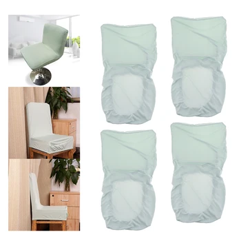 

4PC Spandex Stretch Stool Low Back Short Chair Seat Cover Dining Chair Slipcover