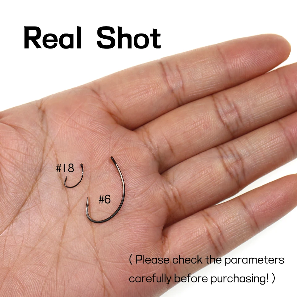 Bimoo 고탄소강 곡선 플라이 타이 피쉬 훅, 카디스 푸파 이머저스 크리플 및 클링해머 스타일 드라이 플라이 #6-#18, 100 개  - AliExpress