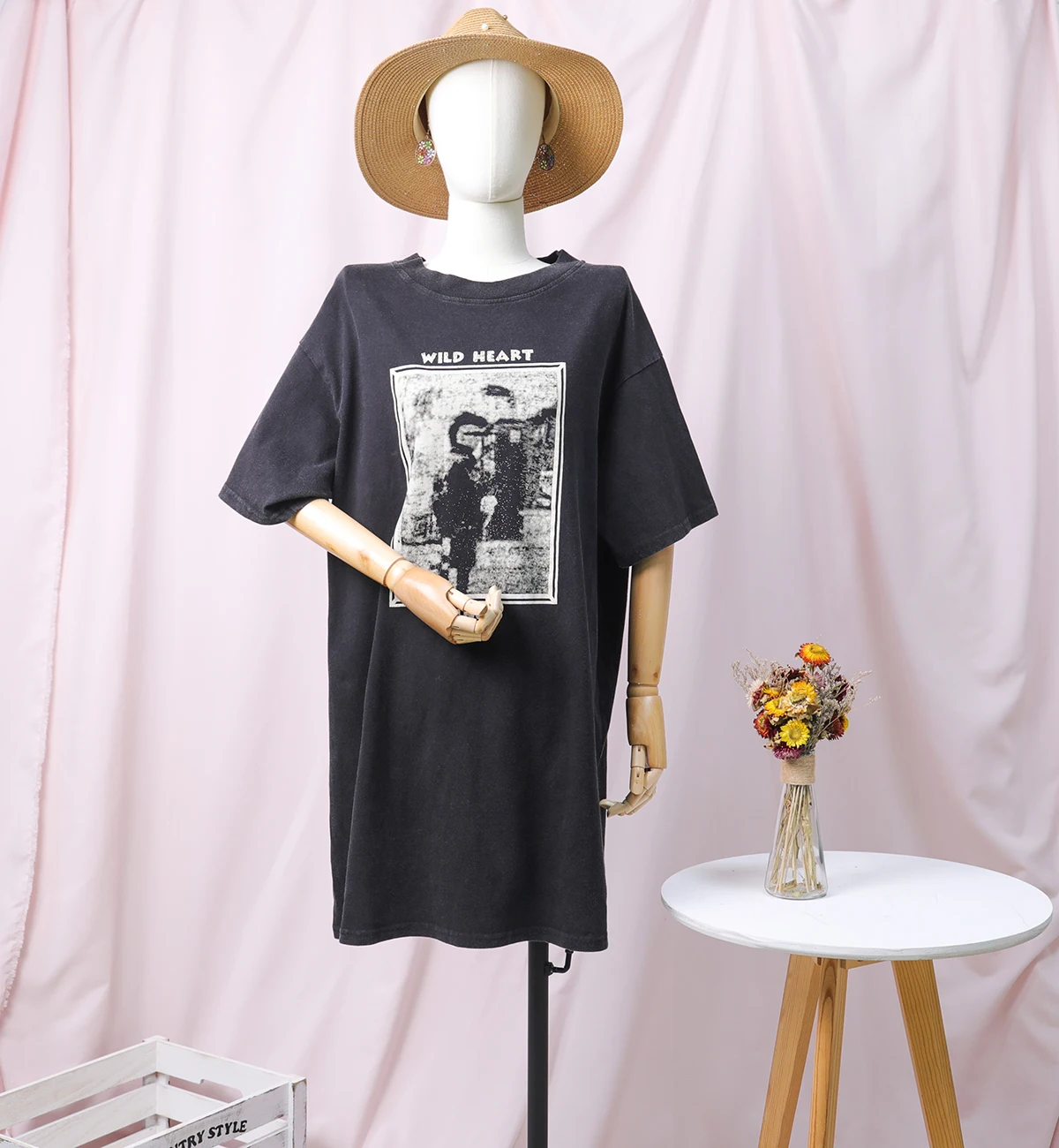 Jastie Retro Leopard Print Long T-Shirt Summer Women Short Sleeve O-Neck Pullover Tops 100% Cotton Tee Dress Oversize Tops Blusa