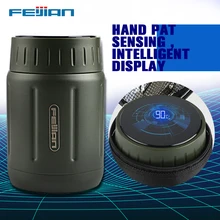 Feijian garrafa térmica de alimentos, lancheira a vácuo, aço inoxidável 316, display de temperatura inteligente, recipiente de almoço, 750ml, máquina de café