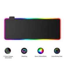 Led Light Mousepad Rgb Toetsenbord Cover Bureau-Mat Kleurrijke Oppervlak Muismat Waterdichte Multi-Size World Computer Gamer