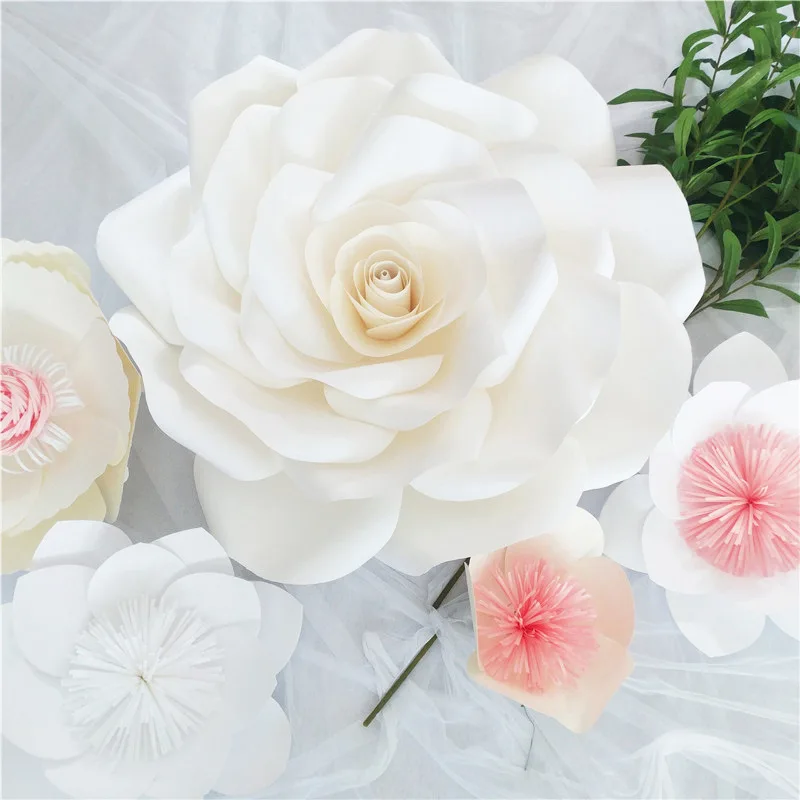 

Large Paper Flower Wedding Background Artificial Flower Imitation Flowers Showcase Decoration Big Flower Wedding Decoration Flow