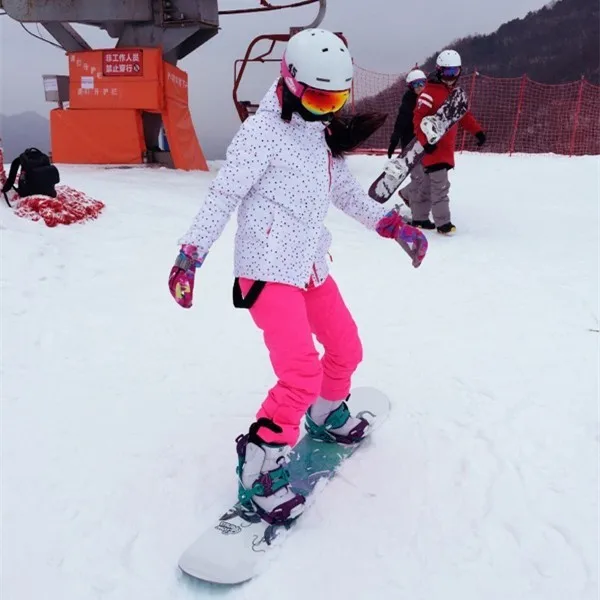 30 дешевый толстый теплый лыжный костюм для женщин, водонепроницаемый ветрозащитный лыжный костюм и куртка для сноуборда, комплект со штанами, зимние костюмы