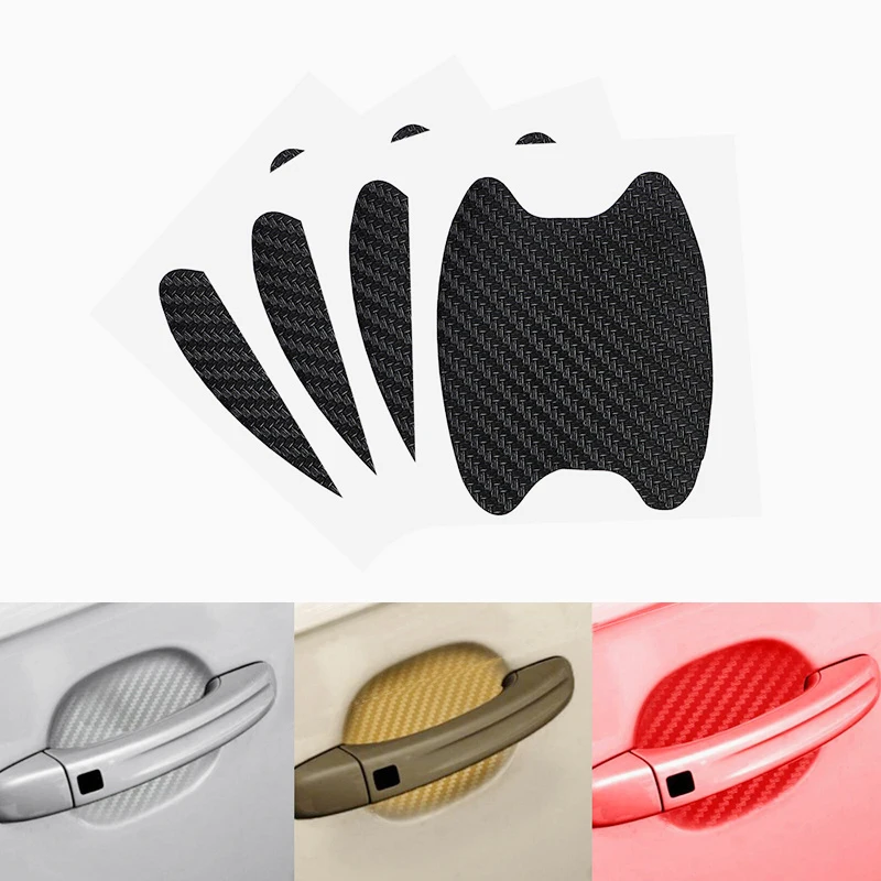 

4Pcs/Set Car Door Sticker Scratches Resistant Cover Body Decoration Car-styling Auto Handle Protection Film Exterior Accessories