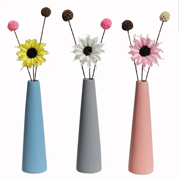 

Creative Modern Decorative Vases for Flowers Ceramic Frosted Vase Filler Tower Shape Handmade Flower Vase Decoration Home Table