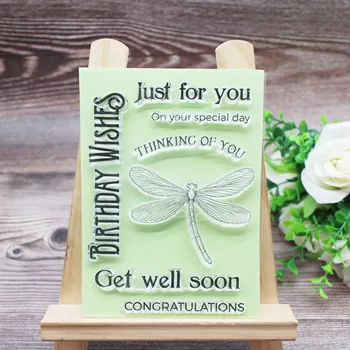

Just for you get well soon transparent silicone seal mold dragonfly clear stamp for DIY scrapbook album greeting card paper