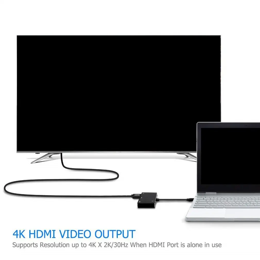 Тип C к HDMI/VGA/аудио/USB 3,0 концентратор адаптер с PD зарядное устройство для samsung S8/9 адаптер