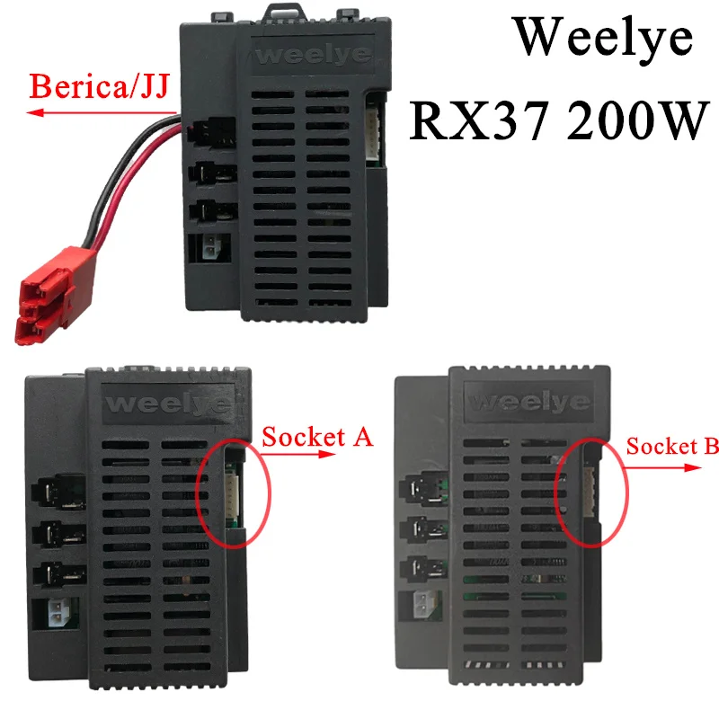 Weelye 12V Kid's electric car RC and controller, Wellye 40A relay High-power controller motherboard for Ride on toys