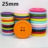 40pcs 25mm Black/White/Multi Resin Round 4 Holes Buttons For Clothing Sewing Accessories Scrapbooking Embellishments DIY Crafts 1