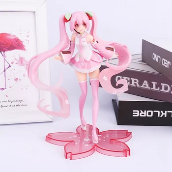 

2020 New Cute Pink Style 18cm Movable Anime Action Figure Hatsune Model Toy Doll Toy For Baby