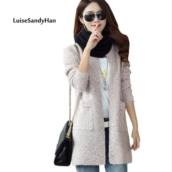 

2020 New Style Autumn Winter Coat Cardigan Hot Selling Women Coat Pocket Candy Colored Blouse