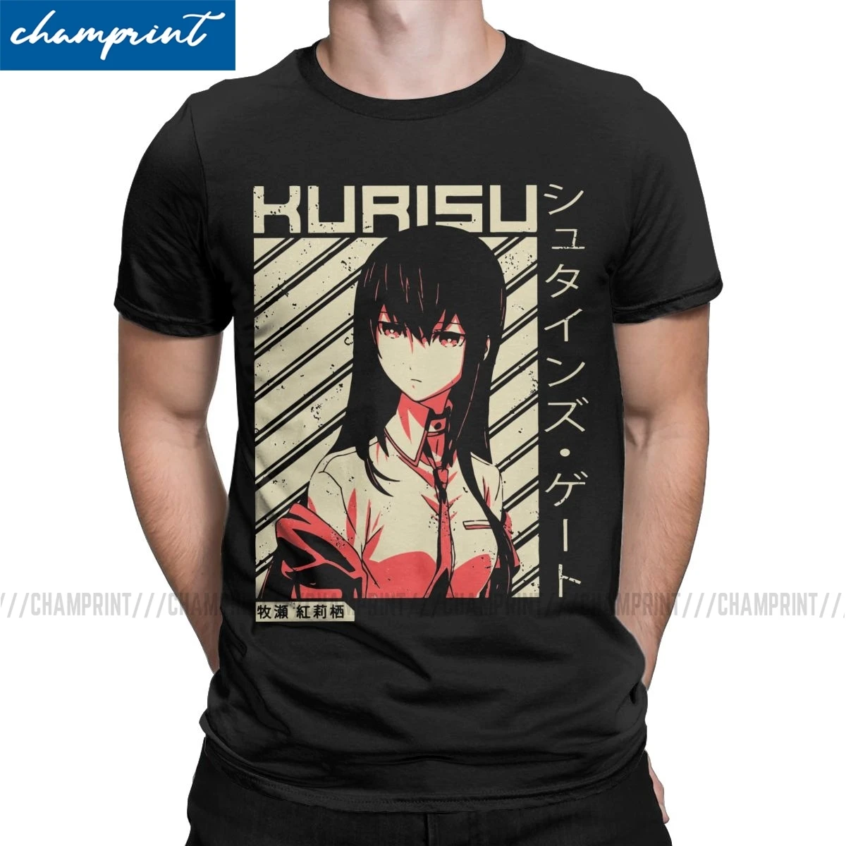 Мужская футболка с короткими рукавами Steins Gate 0 Makise Kurisu хлопковая Футболка круглым