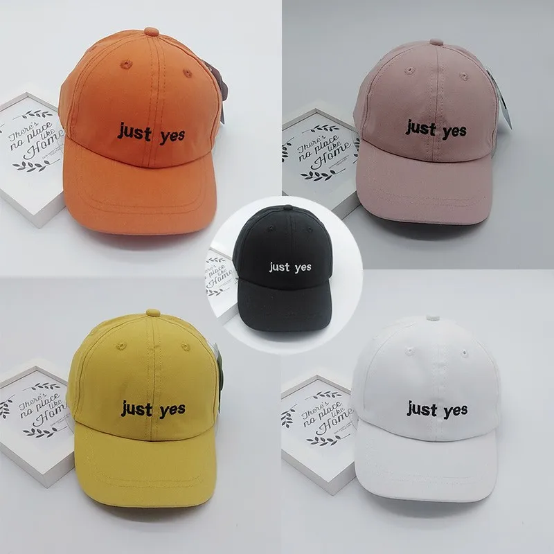 

Multicolor Baby Boys Girls Hats Cute Children Caps Hats Child Adjustable Sun Protection Letter Print Casual Visors#E