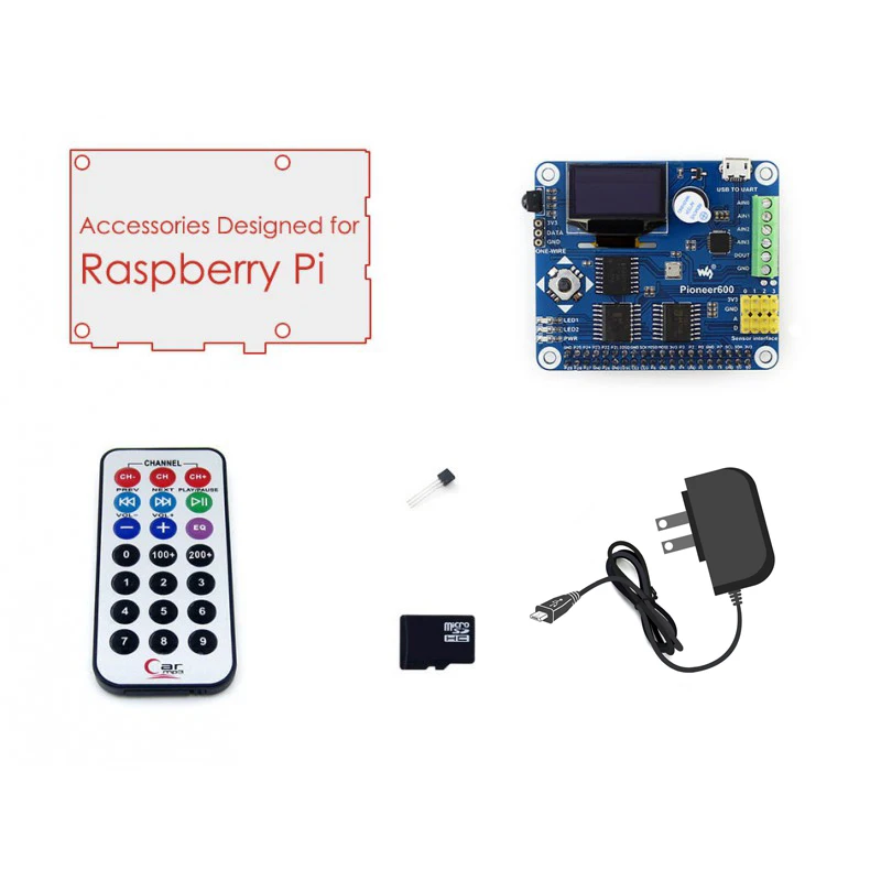 

Micro Snow Raspberry Pi Generation 4 B/Generation 3 B + Expansion Board AD/Da Infrared Remote Control Power Supply
