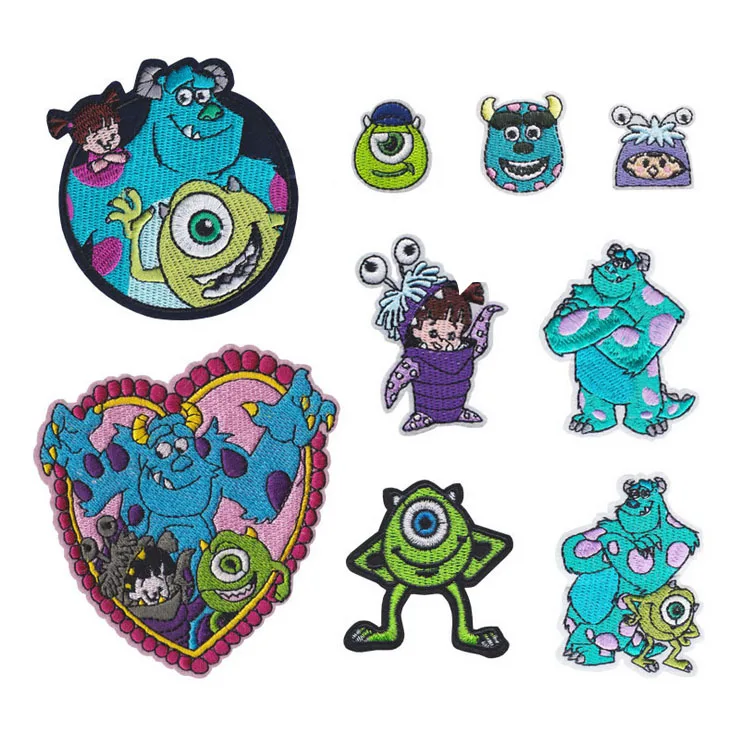 Monster Company вышитая железная нашивка фильм Салли и майка эмблема на ткани