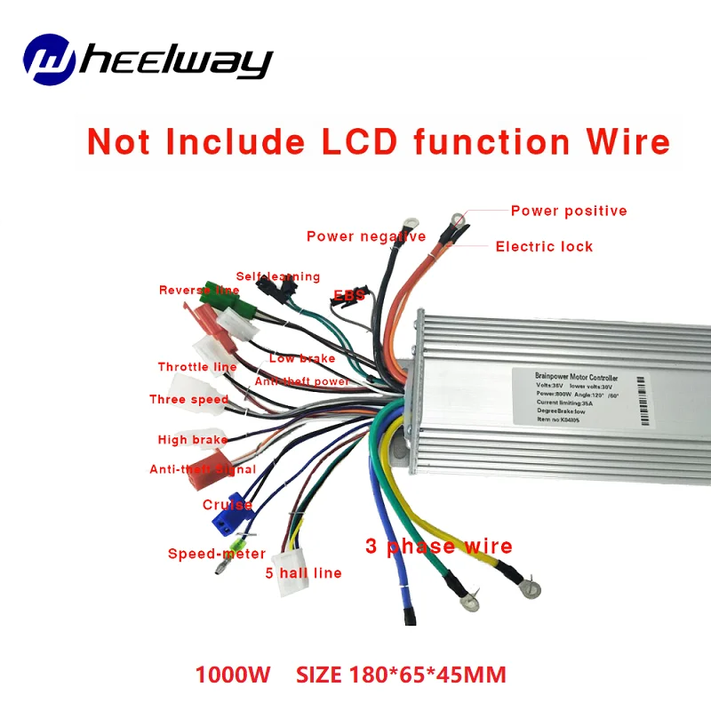 36 V/48 V 800W 1000W MOFSET бесщеточный контроллер BLDC контроллер электронной велосипед Скутер регулятор вентильного двигателя - Цвет: 1000W without LCD