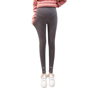 

Maternity Winter Leggings Warm Trousers Plus Velvet Clothes Pregnancy Pants For Pregnant Women Thickened Leggings Clothing Pants