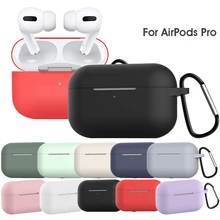 Силиконовый чехол для AirPods Pro Чехол против падения водонепроницаемый защитный чехол для AirPods Pro коробка для наушников для Air Pods с брелоком