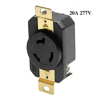 

20A 277V 4 Hole Generator Outlet US Anti-off Power Socket Inline Wire Connector