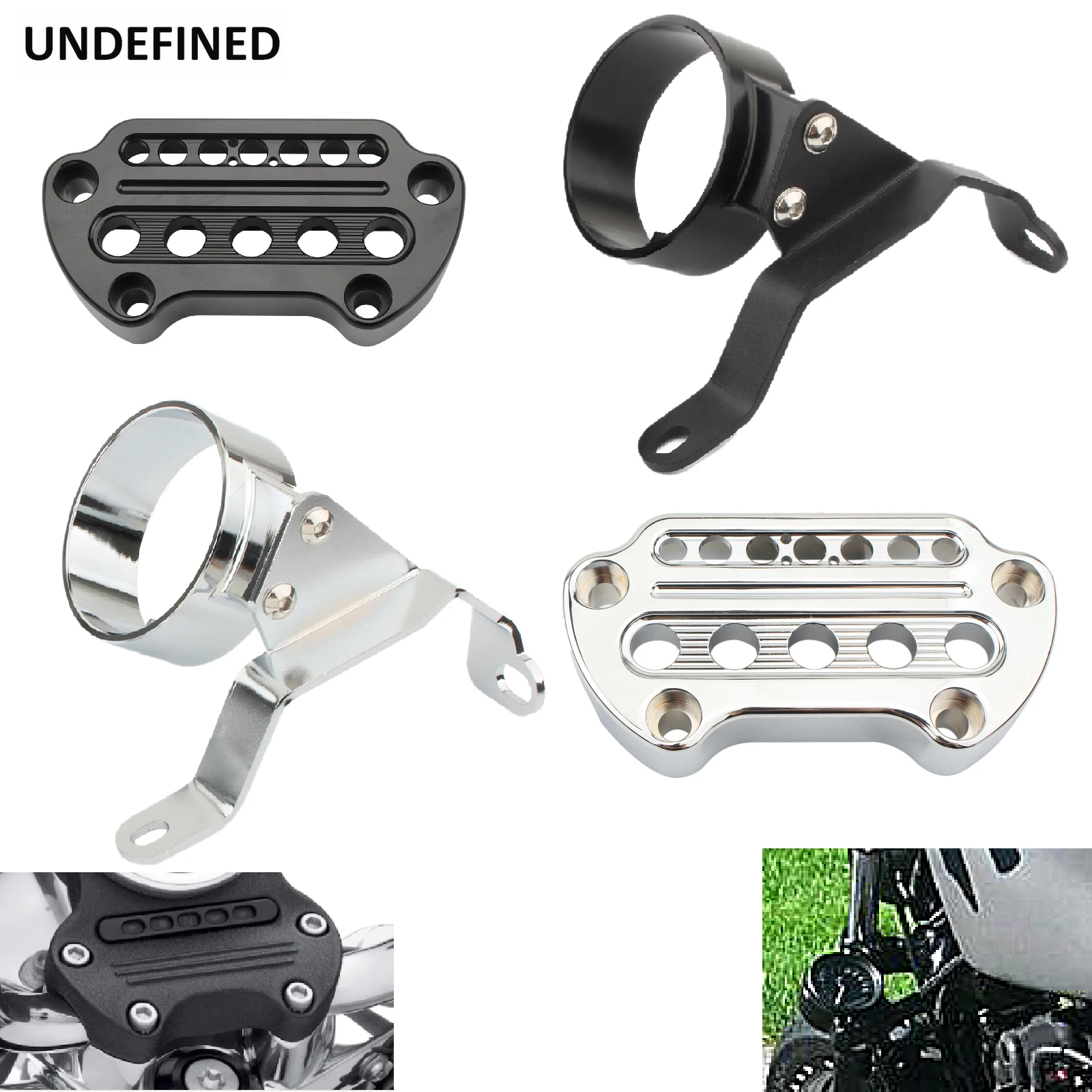 Find 39MM TURN SIGNAL RELOCATION FORK CLAMPS PAIR FOR Harley HD Sportster Dyna Glide I331056