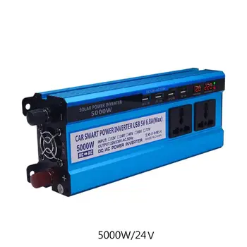 

Solar Inverter DC 12/24V to AC 220V 500/3000/4000/5000W 4 USB Ports 2/3 Sockets