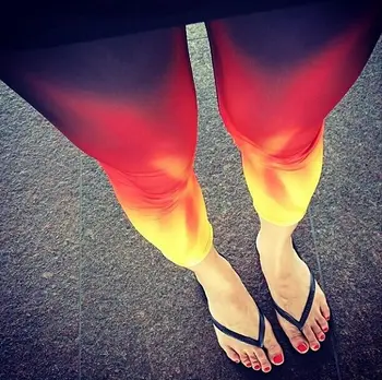 

Flame New Slim s Breath and Sweat Absorbing Women's Seven-point lady Pants in 2019 leggings