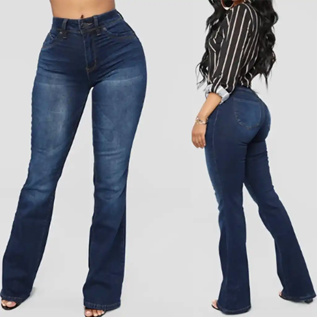fitted flared jeans