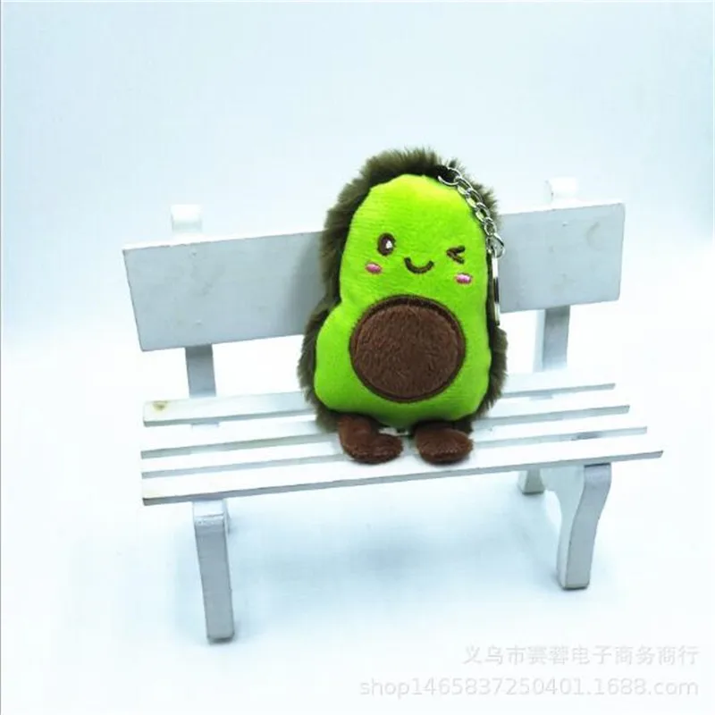 The Toys New 1PCS 10cm Strawberry Watermelon Avocado Fruit Plush Small Pendant PP Cotton Filled Valentine Gift Girl Like
