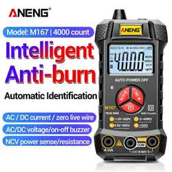 ANENG Digital Multimeter 4000 Counts Professional True RMS NCV Meter With Flashlight Mini Multimeter Tester