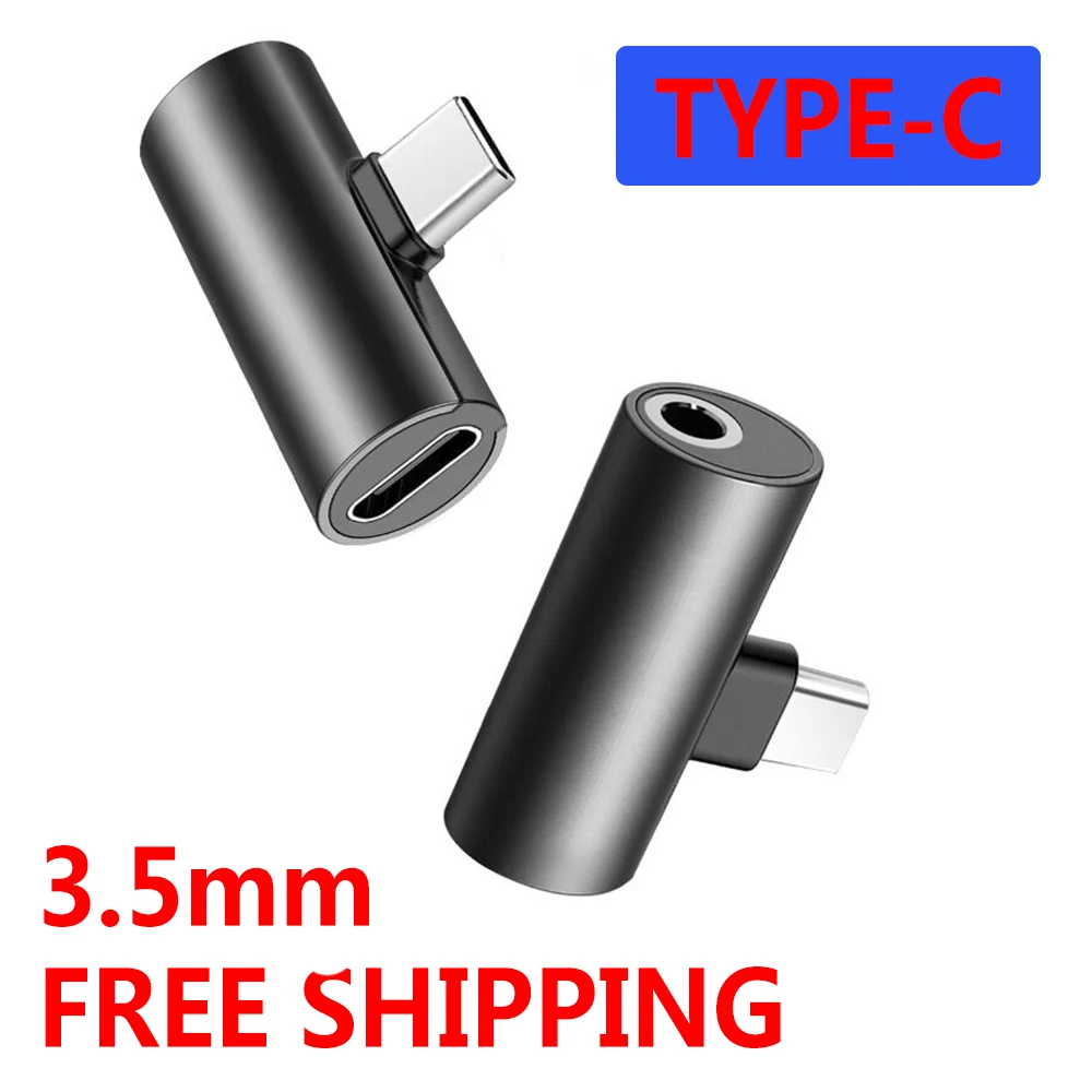 Mobile Phone Accessories Type C Charging Adapter Portable Android Adapter Hot Selling 3 5mm Headphone 2 in 1Adapter 2020 News