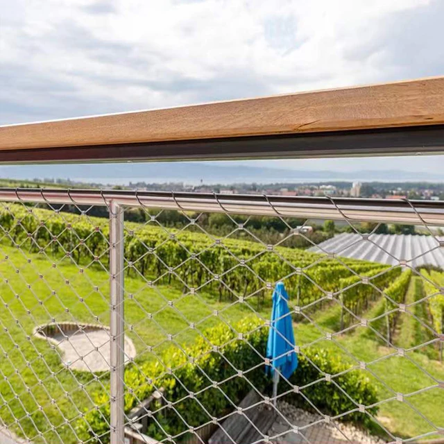 Rozsdamentes Acél Kábelháló Nettó Baltrade Töltés Az Erkélyre