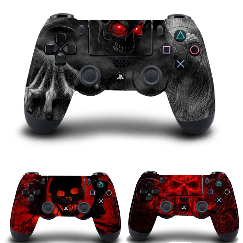 Красный череп наклейка s, PS4 контроллер виниловое покрытие Наклейка для sony playstation 4 DualShock 4 беспроводной контроллер