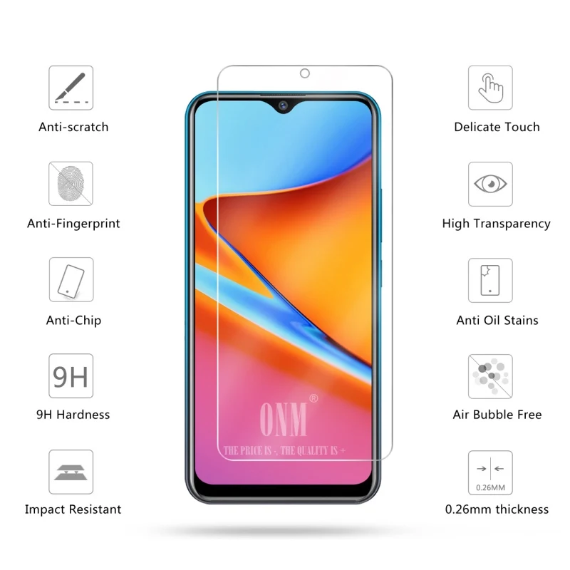 2 шт закаленное стекло для VIVO Y17 2019 Защитное экрана 2.5D 9H Премиум Закаленное